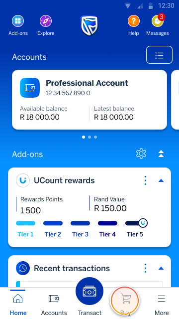 home dashboard - select Buy
