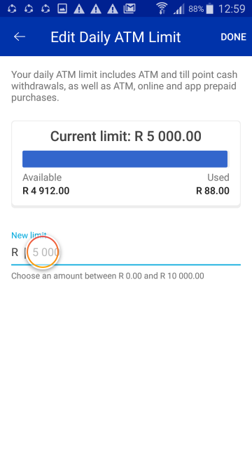 edit daily ATM limit